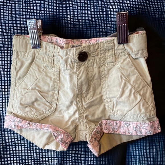 OshKosh 2T floral cuffed shorts adjustable waist - Picture 1 of 6